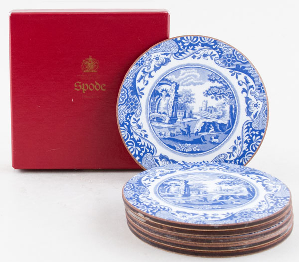 Coasters round set of Six c1980s